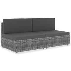 Modulinė dvivietė sofa, pilka kaina ir informacija | Lauko kėdės, foteliai, pufai | pigu.lt