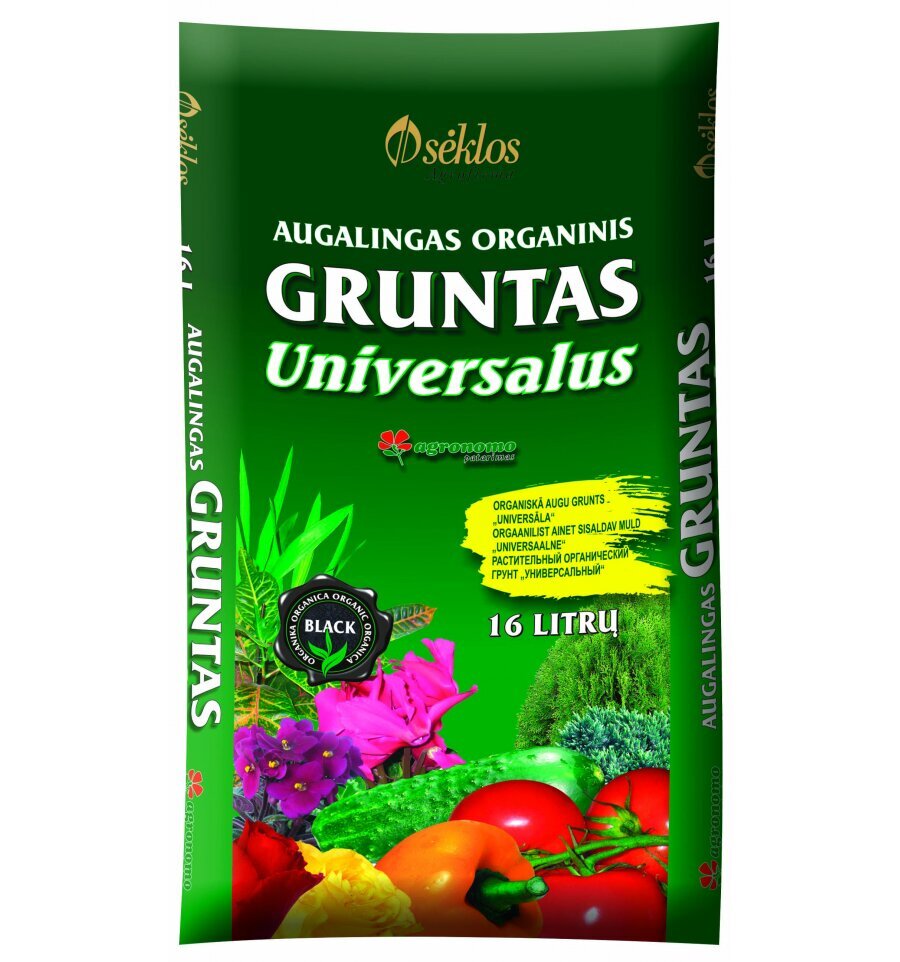 Augalingas organinis gruntas universalus Agronomo patarimas 16 l kaina ir informacija | Gruntas, žemė, durpės, kompostas | pigu.lt