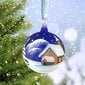 Kalėdų eglutės žaisliukas 1 vnt. 8 cm, mėlynas kaina ir informacija | Eglutės žaisliukai, viršūnės | pigu.lt
