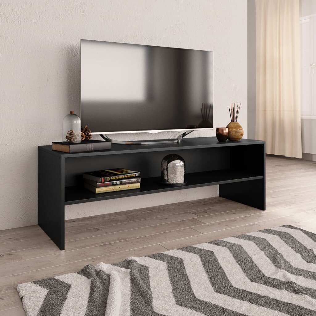 Televizoriaus spintelė, 120x40x40cm, juoda цена и информация | TV staliukai | pigu.lt