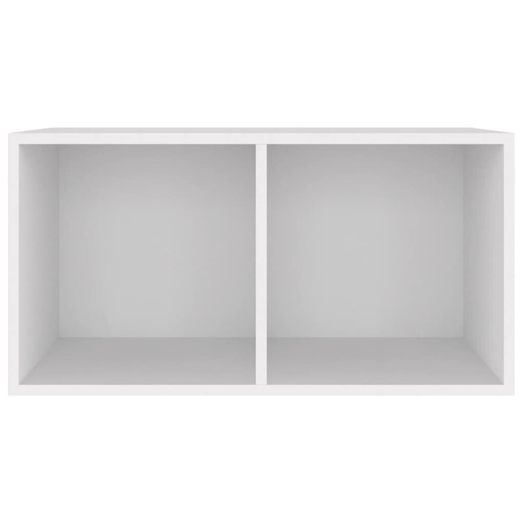 Dėžė vinilinėms plokštelėms, baltos spalvos, 71x34x36cm, MDP цена и информация | Daiktadėžės | pigu.lt