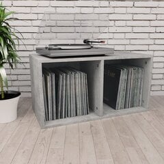 Dėžė vinilinėms plokštelėms, betono pilkos sp., 71x34x36cm, MDP kaina ir informacija | Daiktadėžės | pigu.lt