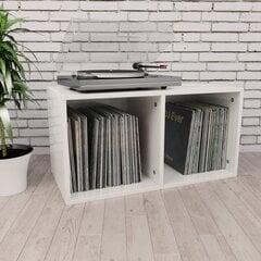 Dėžė vinilinėms plokštelėms, baltos spalvos, 71x34x36cm, MDP, blizgi цена и информация | Тумба с ящиками Versa | pigu.lt