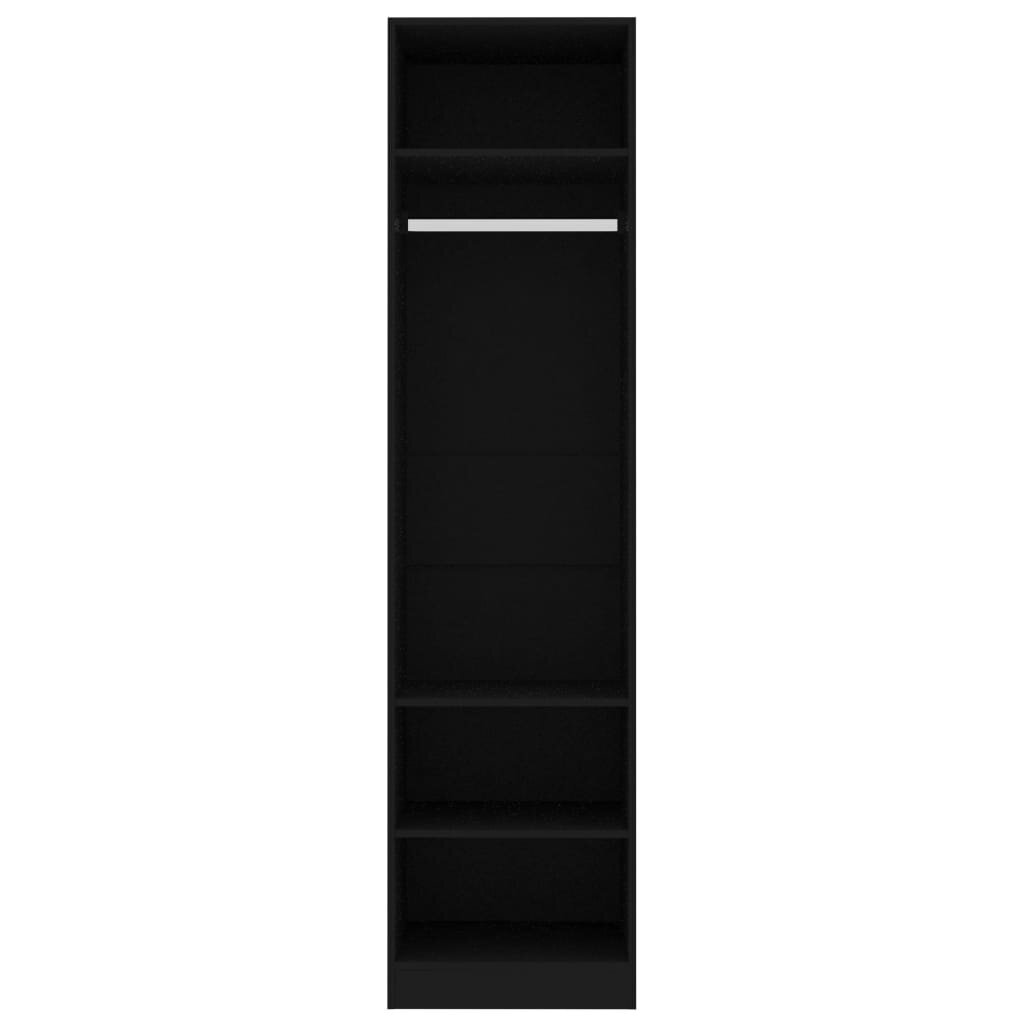 Drabužių spinta, 50x50x200 cm, juoda kaina ir informacija | Spintos | pigu.lt
