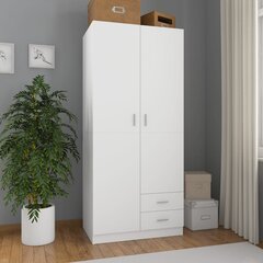 Шкаф для одежды, белый цена и информация | Шкафы | pigu.lt