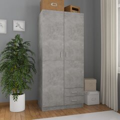 Шкаф для одежды, серый цена и информация | Шкафы | pigu.lt