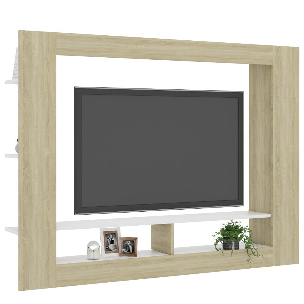 Televizoriaus spintelė, 152x22x113cm, ruda kaina ir informacija | TV staliukai | pigu.lt