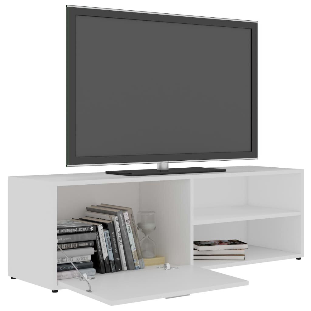 Televizoriaus spintelė, 120x34x37cm, balta цена и информация | TV staliukai | pigu.lt
