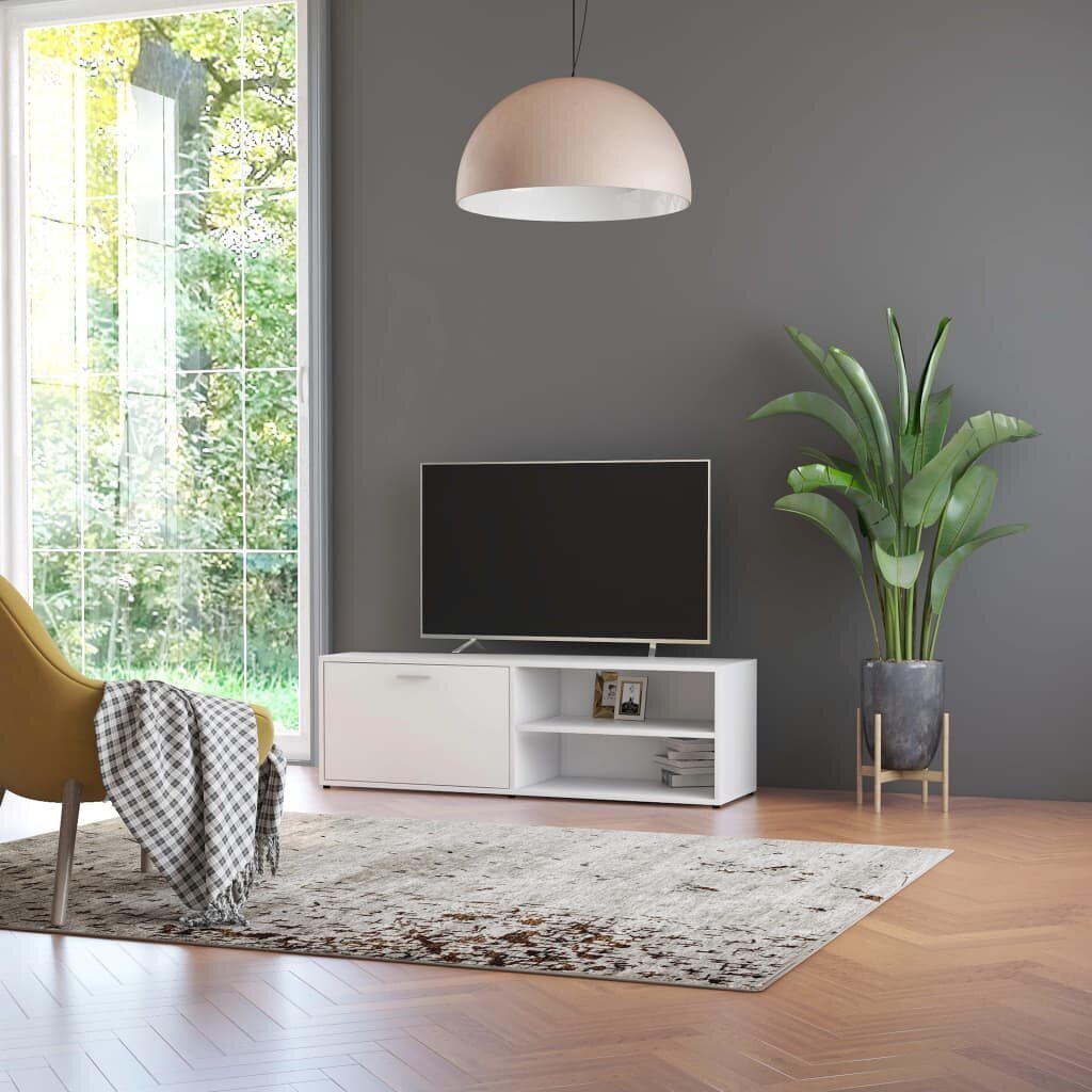 Televizoriaus spintelė, 120x34x37cm, balta цена и информация | TV staliukai | pigu.lt