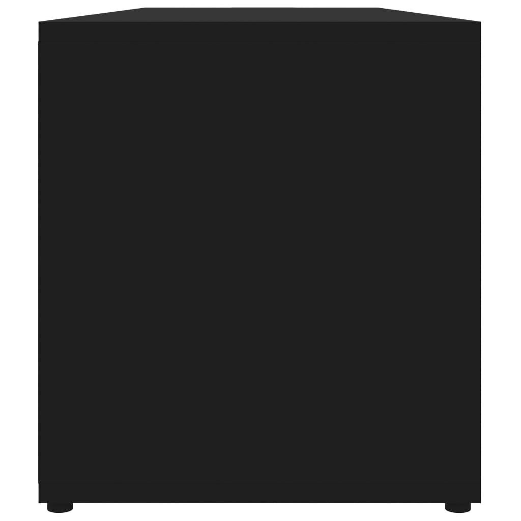 Televizoriaus spintelė, 120x34x37 cm, juoda kaina ir informacija | TV staliukai | pigu.lt