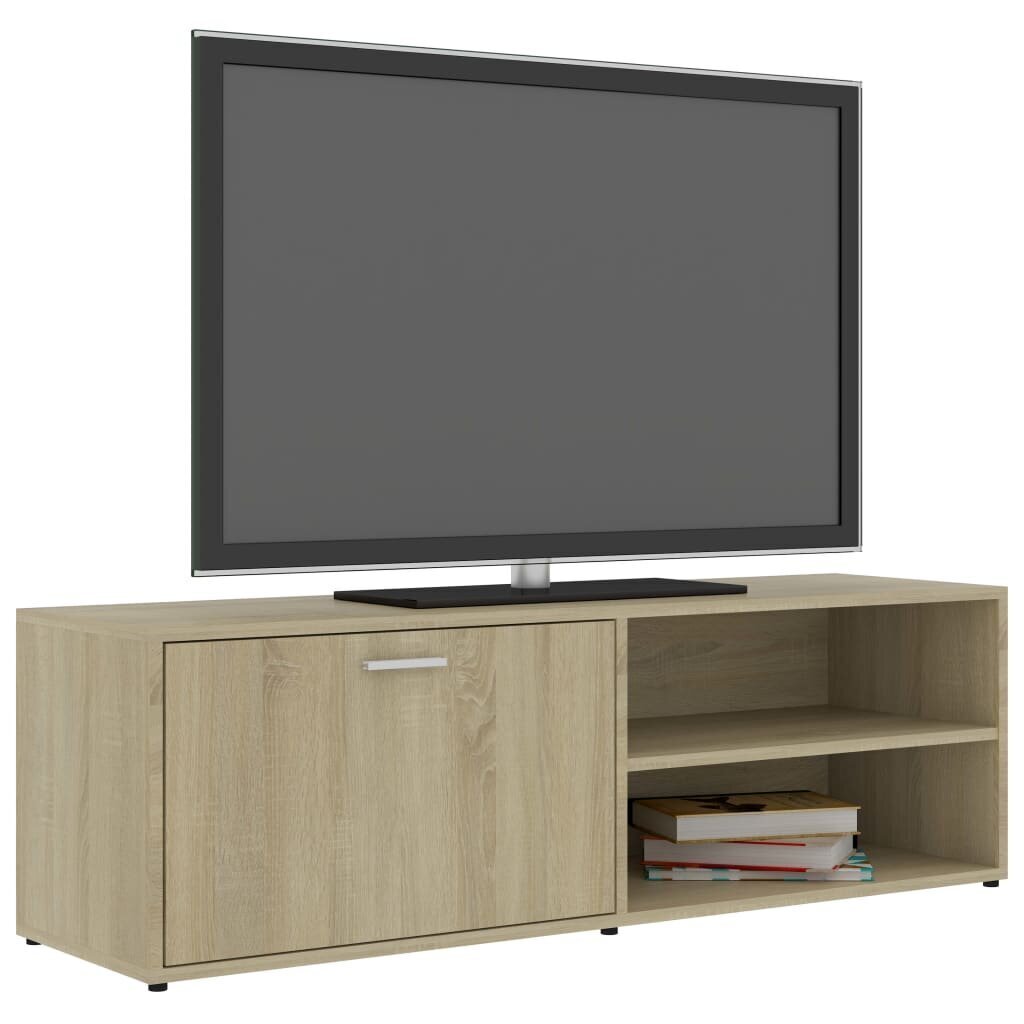 Televizoriaus spintelė, 120x34x37 cm, ąžuolo spalvos kaina ir informacija | TV staliukai | pigu.lt