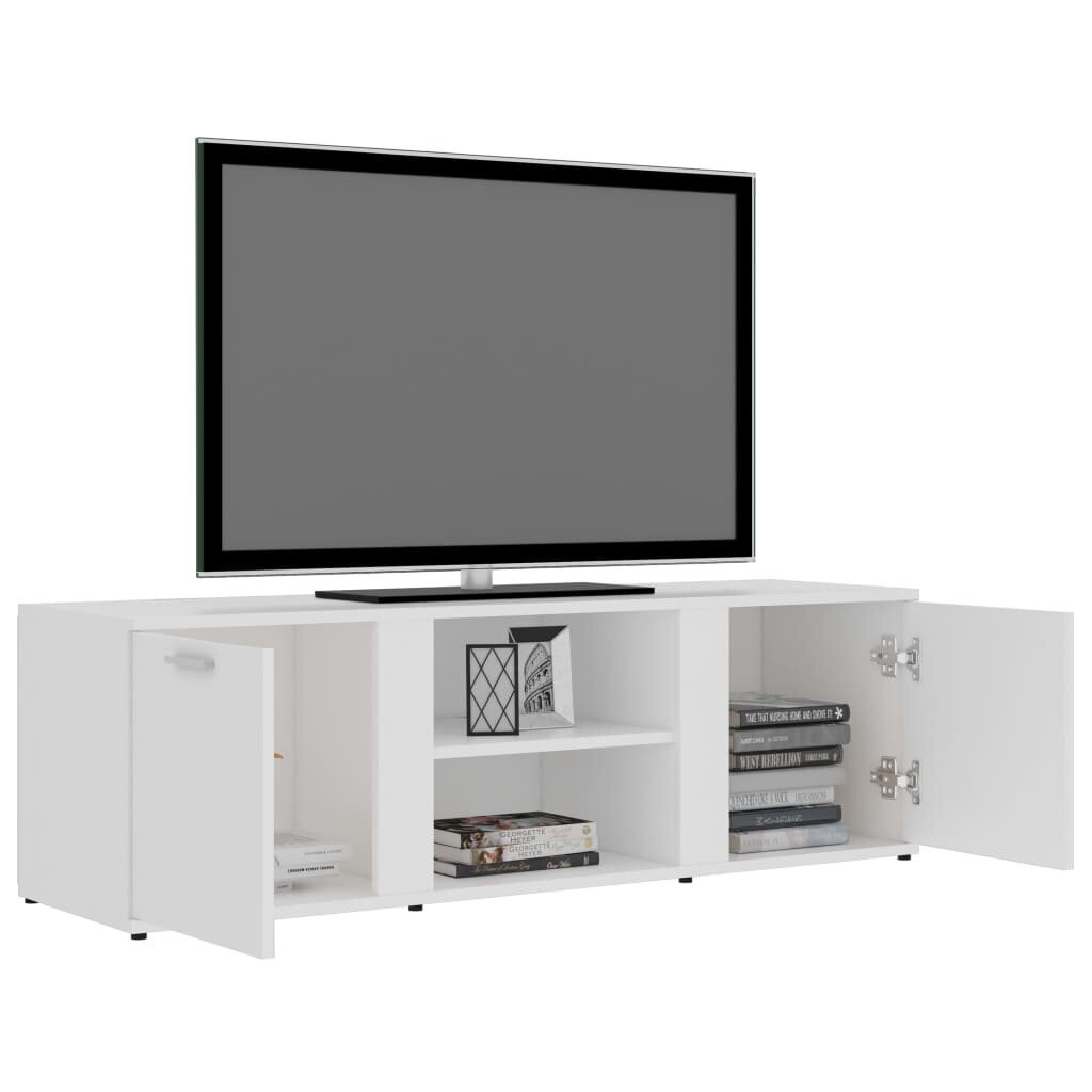 Televizoriaus spintelė, 120x34x37cm, balta kaina ir informacija | TV staliukai | pigu.lt