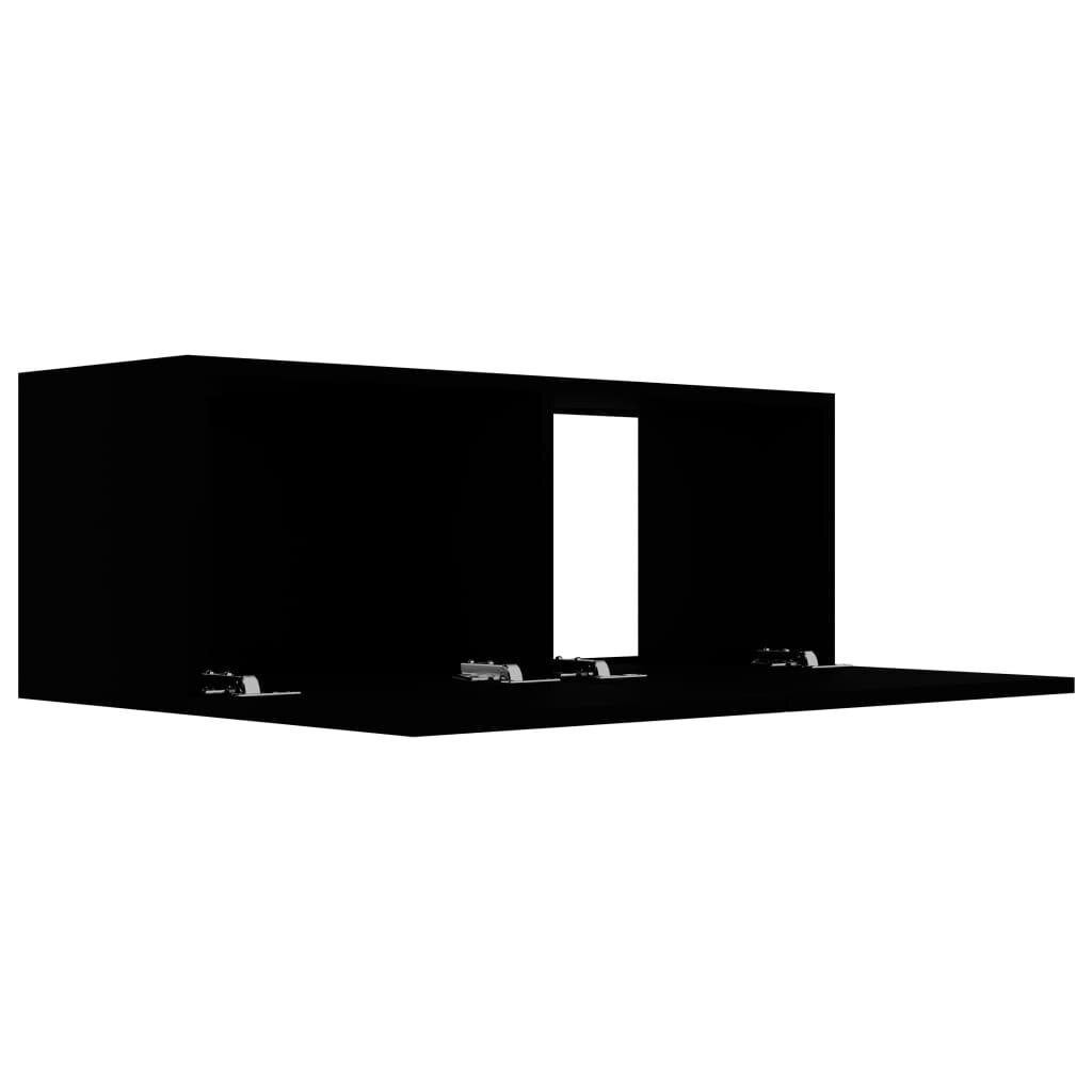 Televizoriaus spintelė, 80x30x30 cm, MDP juoda цена и информация | TV staliukai | pigu.lt