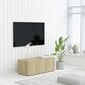 Televizoriaus spintelė, 80x34x30 cm, ruda цена и информация | TV staliukai | pigu.lt