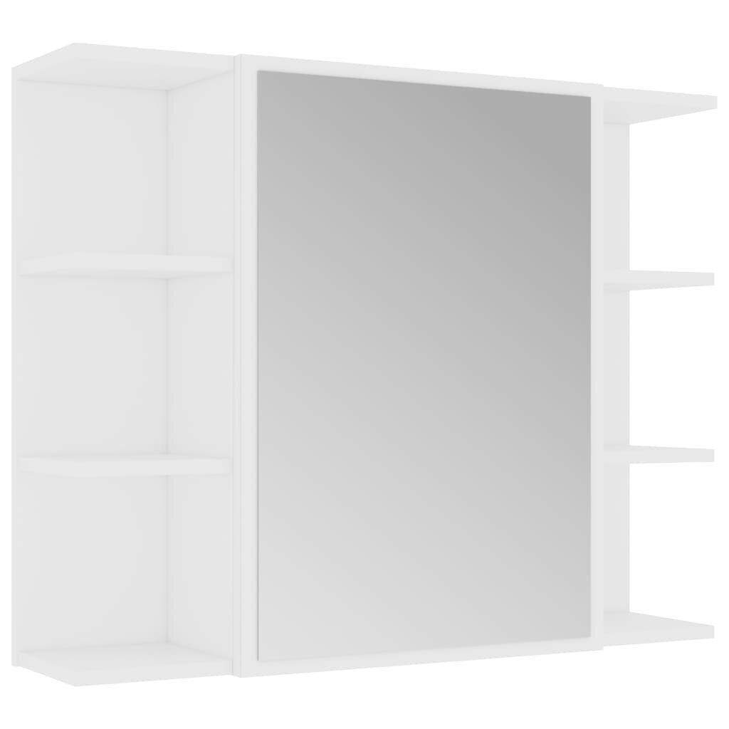 Vonios kambario spintelė, 80x20,5x64cm, baltos spalvos kaina ir informacija | Vonios spintelės | pigu.lt