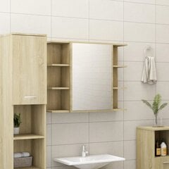 Vonios kambario spintelė, 80x20,5x64cm, ąžuolo spalvos kaina ir informacija | Vonios spintelės | pigu.lt
