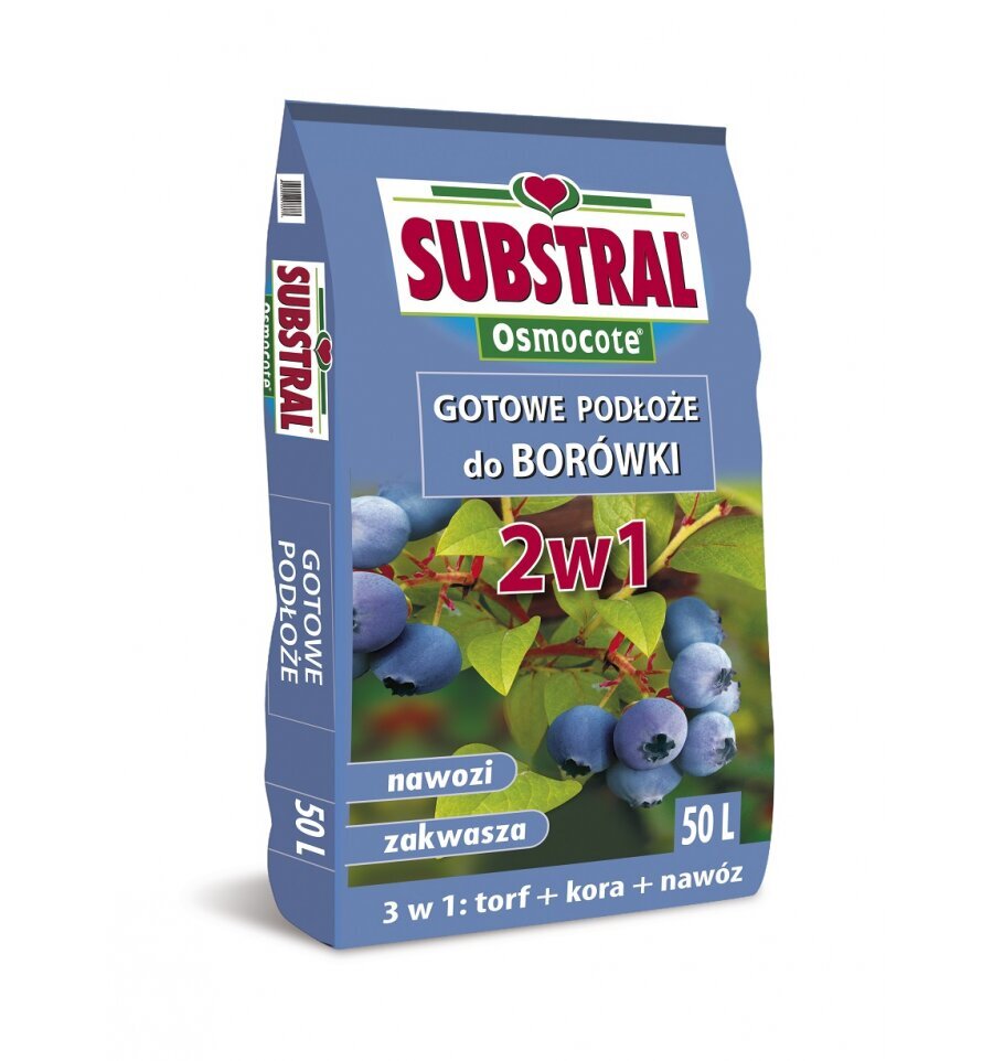 Šilauogių ir hortenzijų gruntas Substral 50 l kaina ir informacija | Gruntas, žemė, durpės, kompostas | pigu.lt