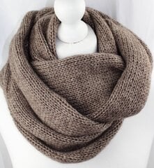 Женский вязаный соединенный шарф , темно-коричневый цена и информация | Шарф женский | pigu.lt