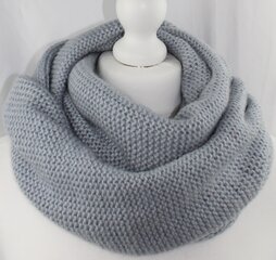 Женский шарф вязаный соединенный, серый цена и информация | Женские шарфы, платки | pigu.lt