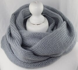 Женский шарф вязаный соединенный, серый цена и информация | Шарф женский | pigu.lt