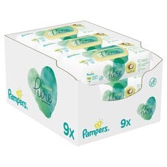 Servetėlės PAMPERS Coconut Pure, 9x42 vnt. цена и информация | Одноразовые пеленки и влажные салфетки | pigu.lt