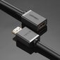 Ugreen HD107 10140, HDMI (female) - HDMI (male) cable adapter 4K 10,2 Gbps 340 Mhz audio ethernet 0,5 m black kaina ir informacija | Kabeliai ir laidai | pigu.lt