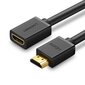 Ugreen HD107 10140, HDMI (female) - HDMI (male) cable adapter 4K 10,2 Gbps 340 Mhz audio ethernet 0,5 m black kaina ir informacija | Kabeliai ir laidai | pigu.lt