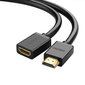 Ugreen HD107 10140, HDMI (female) - HDMI (male) cable adapter 4K 10,2 Gbps 340 Mhz audio ethernet 0,5 m black kaina ir informacija | Kabeliai ir laidai | pigu.lt