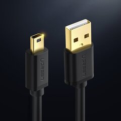 Кабель Ugreen USB - mini USB 480 Мбит/с, 3 м, черный (US132 10386) цена и информация | Кабели для телефонов | pigu.lt