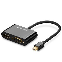 Кабель HDMI Ugreen / VGA для адаптера мини DisplayPort 4K @ 30 Гц Full HD 1080p, черный (MD108 10439) цена и информация | Адаптеры, USB-разветвители | pigu.lt