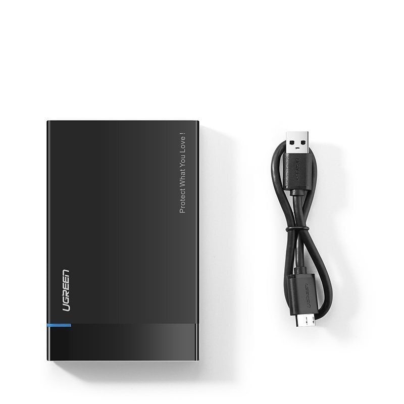 Ugreen US221 išorinio kietojo disko dėklas HDD/SSD,SATA 3.0, USB, 50 cm,juodas kaina ir informacija | Išoriniai kietieji diskai (SSD, HDD) | pigu.lt