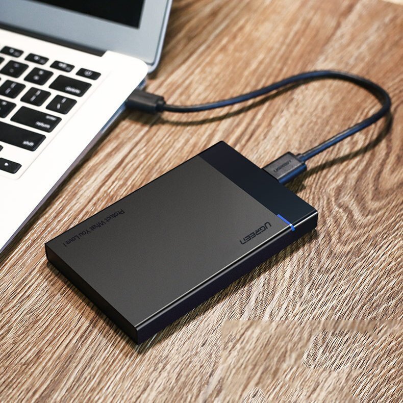 Ugreen US221 išorinio kietojo disko dėklas HDD/SSD,SATA 3.0, USB, 50 cm,juodas цена и информация | Išoriniai kietieji diskai (SSD, HDD) | pigu.lt