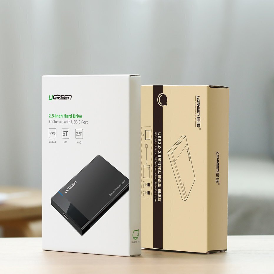 Ugreen US221 HDD/SSD,SATA 3.0, USB-C kaina ir informacija | Išoriniai kietieji diskai (SSD, HDD) | pigu.lt