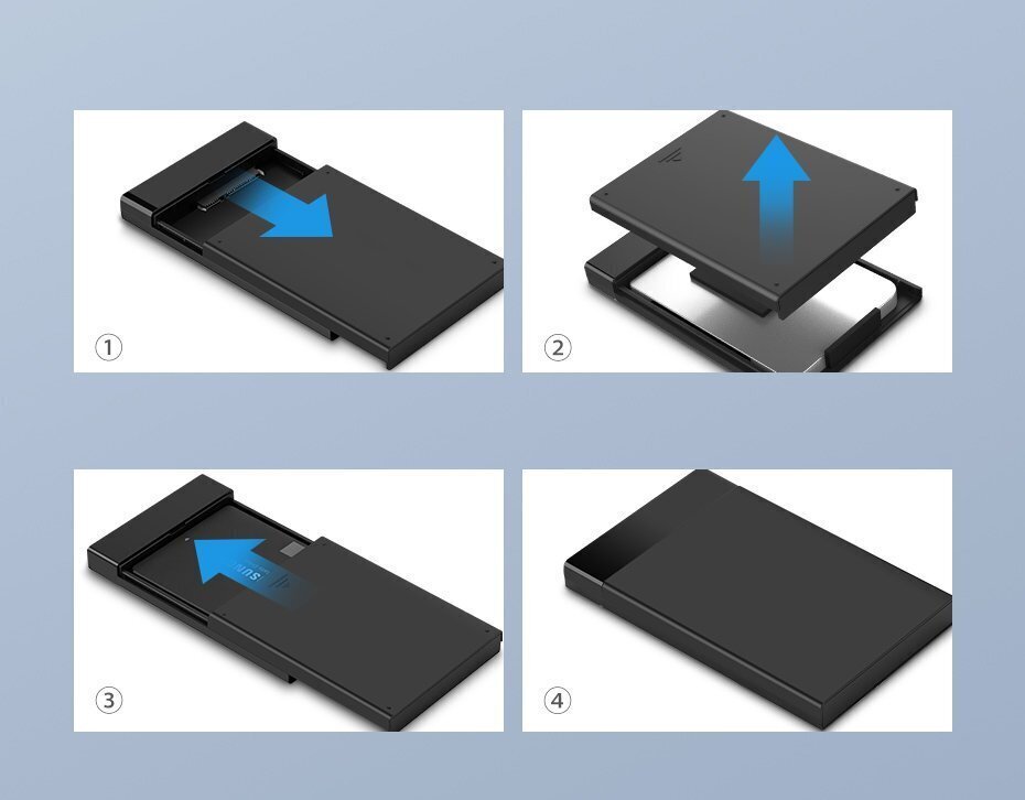 Ugreen US221 HDD/SSD,SATA 3.0, USB-C kaina ir informacija | Išoriniai kietieji diskai (SSD, HDD) | pigu.lt