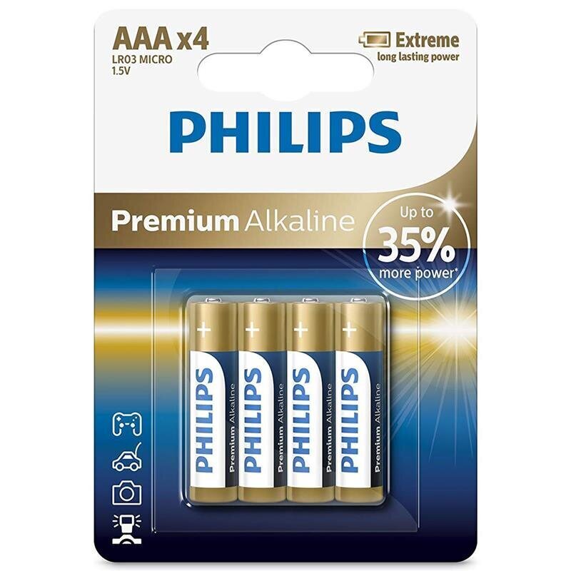 Philips Phil-LR03M4B/10, 4 vnt kaina ir informacija | Elementai | pigu.lt