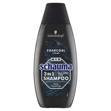 Шампунь для мужчин Schwarzkopf Professional Schauma Men Charcoal + Clay Hair Body Face Shampoo - 3в1, 400 мл цена и информация | Шампуни | pigu.lt