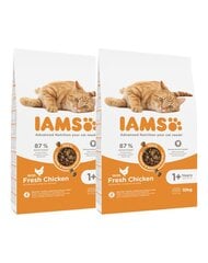 Iams for Vitality suaugusioms katėms su šviežia vištiena 20 kg (2 x 10 kg) kaina ir informacija | Sausas maistas katėms | pigu.lt