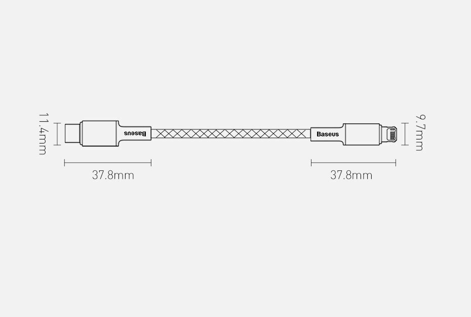 Kabelis Baseus USB Type C - Lightning 20 W, 2 m 6953156231955 цена и информация | Laidai telefonams | pigu.lt