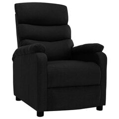 Atlošiamas krėslas, juodos spalvos, audinys kaina ir informacija | Svetainės foteliai | pigu.lt