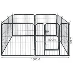 Gyvūnų aptvaras 80x80 cm kaina ir informacija | Transportavimo narvai, krepšiai | pigu.lt