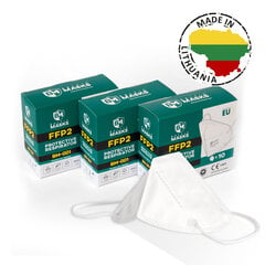 Respiratorius FFP2 Baltic Masks-001 (30 vienetų) kaina ir informacija | Pirmoji pagalba | pigu.lt