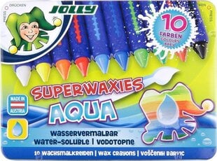 Восковые мелки Superwaxies Aqua, Jolly, 10 цветов цена и информация | Принадлежности для рисования, лепки | pigu.lt