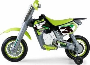 Электрокроссовый мотоцикл Feber 6В, зеленый цена и информация | Электромобили для детей | pigu.lt