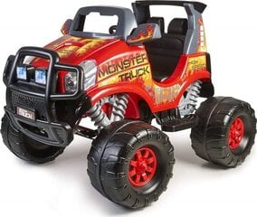 Двухместный электрический детский автомобиль Feber Monster Truck Challenger, 12V , красный цена и информация | Электромобили для детей | pigu.lt