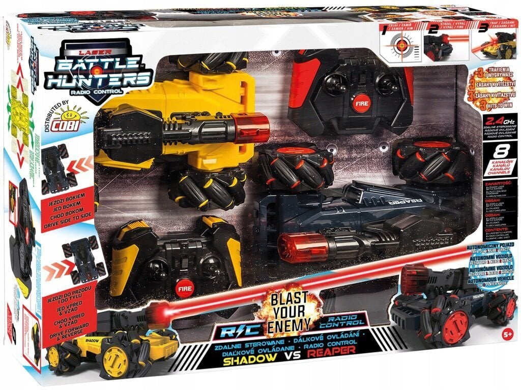 Radijo bangomis valdomų automodelių rinkinys Cobi Laser Battle Hunters, GXP-746837 цена и информация | Žaislai berniukams | pigu.lt