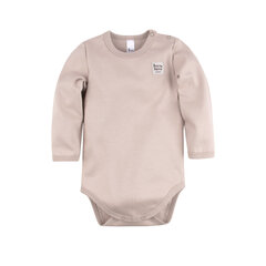 Smėlinukas ilgomis rankovėmis Basic, rudas kaina ir informacija | Megztiniai, bluzonai, švarkai kūdikiams | pigu.lt