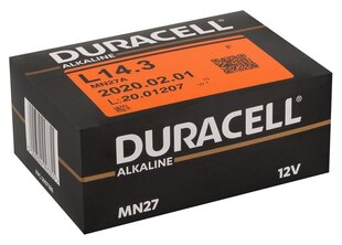 Battery duracell 27a 10x1 цена и информация | Батарейки | pigu.lt