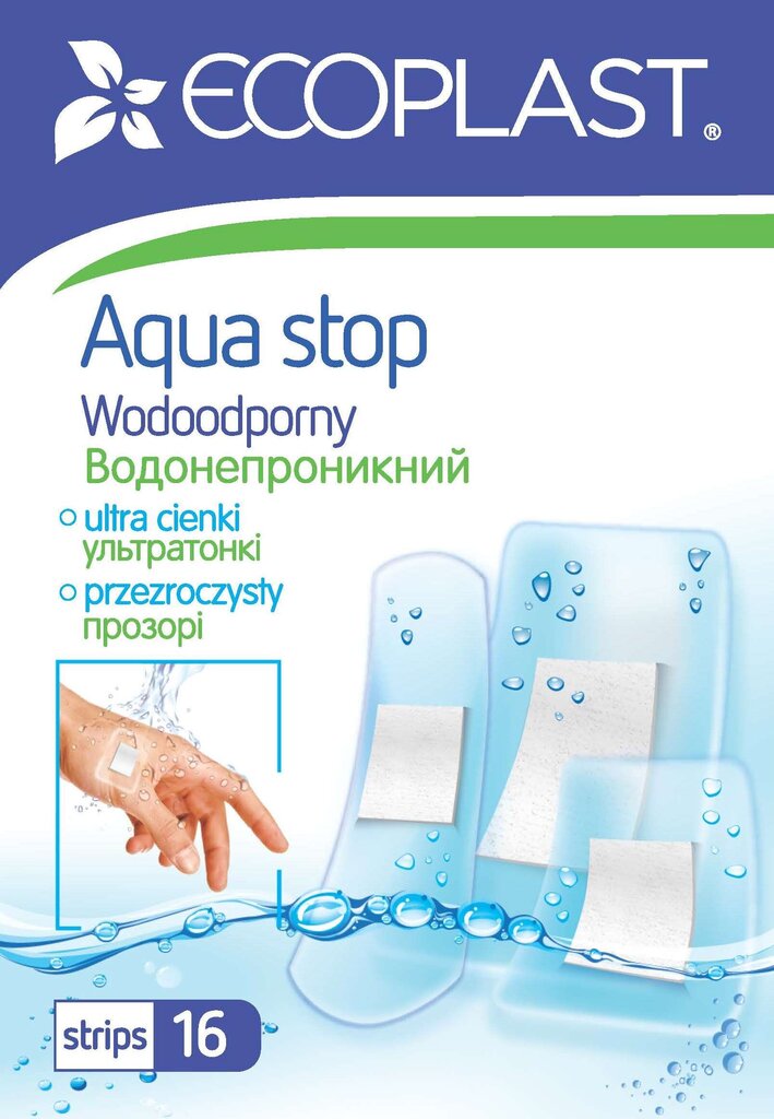 Pleistras Ecoplast N16 rinkinys, vandeniui nepralaidus kaina ir informacija | Pirmoji pagalba | pigu.lt