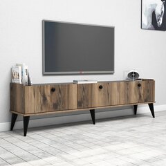 Телевизионный столик Lidya, коричневый цена и информация | Тумбы под телевизор | pigu.lt