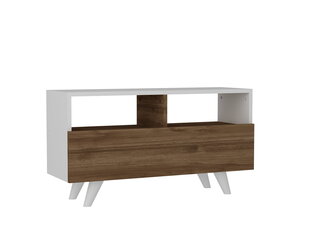 ТВ столик Novella K3, белый/коричневый цена и информация | Тумбы под телевизор | pigu.lt